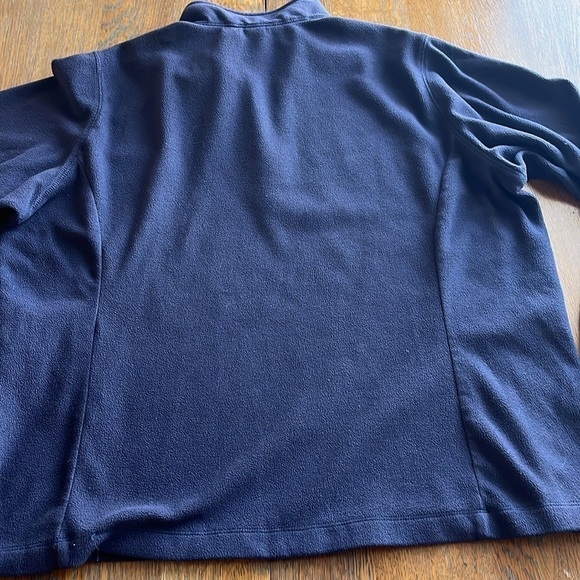 Lands End Micro Fleece Pullover 3/4 Zipper Size Lg 14-16 Navy Blue Long Sleeve - Picture 12 of 12